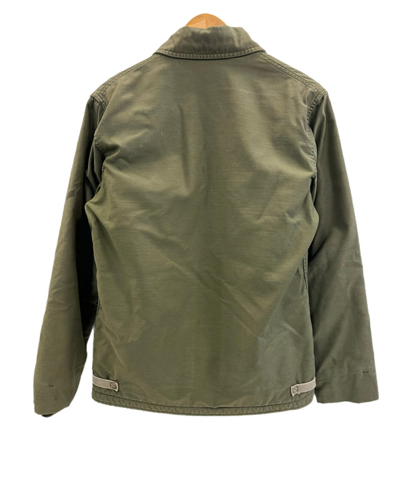 ミリタリー military 80's 80年代 US NAVY 米軍実物 A-2 デッキジャケット VINTAGE ヴィンテージ ジャケット カーキ Sサイズ 101MT-5037