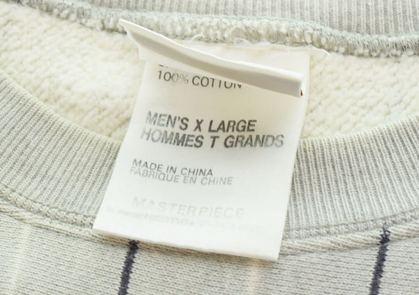 マスターピース MASTERPIECE 00s 00's ピンストライプ スウェット リバース仕様 スウェット グレー LLサイズ 103MT-2575