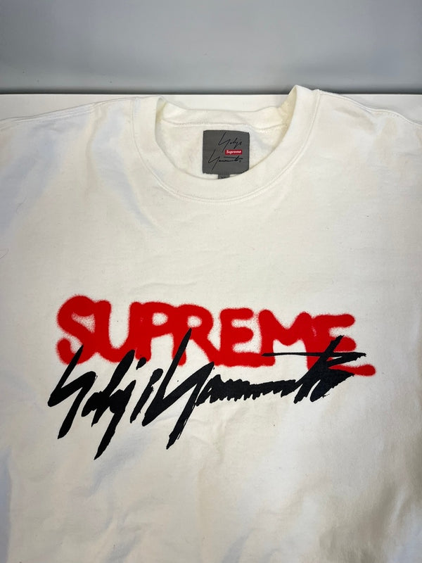 シュプリーム SUPREME Yohji Yamamoto Crewneck ヨウジヤマモト クルーネック スウェットシャツ ロゴ XL スウェット ホワイト LLサイズ 101MT-5213