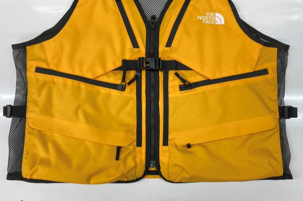ザノースフェイス THE NORTH FACE GEAR MESH VEST ギア メッシュ ベスト ジップアップ アウトドア 黄 NP22231 ベスト ロゴ イエロー Lサイズ 104MT-2187