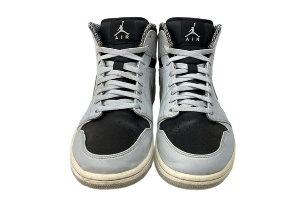 ナイキ NIKE 16年製 AIR JORDAN 1 MID PURE PLATINUM エア ジョーダン ミッド ピュア プラチナム AJ1 シューズ 灰 黒 銀 554724-032 メンズ靴 スニーカー グレー 29cm 104S-827