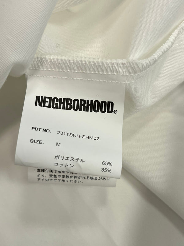 ネイバーフッド NEIGHBORHOOD 23SS CLASSIC WORK SHIRT SS 231TSNH-SHM02 クラシック ワーク シャツ ショートスリーブ 231TSNH-SHM02 半袖シャツ ホワイト Mサイズ 101MT-4727