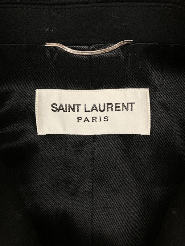 サンローラン Saint Laurent 16年 Pea Coat ピー コート Pコート ウールジャケット エディ期 アウター ブルゾン 黒 469647 Y060W サイズ 44 コート 無地 ブラック 104MT-1065