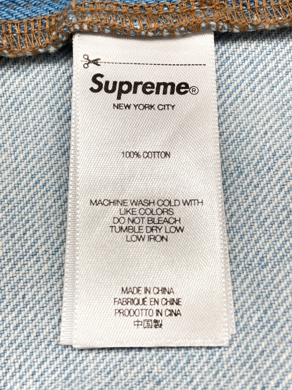 シュプリーム SUPREME 24SS Baggy Jean Washed Indigo バギー ジーンズ ワイド デニム パンツ ロゴ デニム ブルー サイズ 36 104MB-312