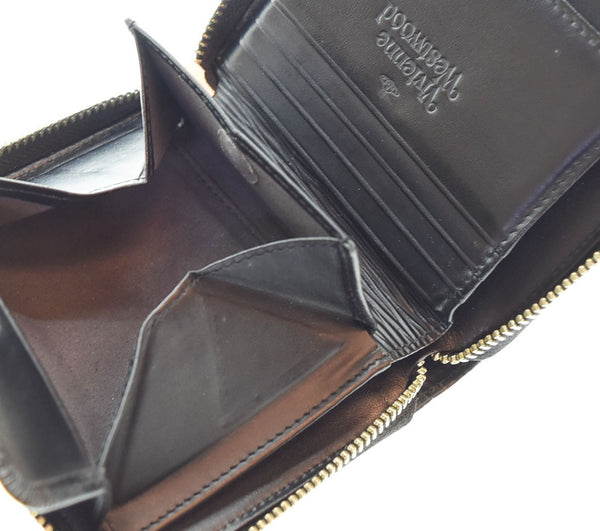ヴィヴィアン・ウエストウッド Vivienne Westwood フロウ ラウンドファスナー二つ折り財布 VWK844 財布・ケース メンズコインケース ブラック 103SA-16