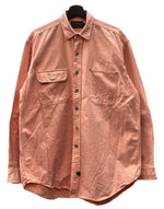 ラルフローレン RalphLauren POLO COUNTRY 90s WORK SHIRT ワーク シャツ タックボタン デニム 長袖 長袖シャツ 無地 ピンク Lサイズ 104MT-2267