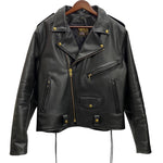 【曜日割引対象外】 バンソン VANSON ハイウェイマン ダブルライダース Dポケット USA製 レザー ジャケット ブラック 46サイズ 201MT-4147 VB