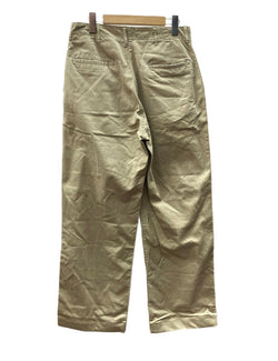 ミリタリー Military 50's U.S.ARMY CHINO CLOTH TROUSERS アメリカ軍 米軍 M-45 ダブルステッチ 尿素ボタン 無地 チノパン ベージュ 31×33 104MB-91