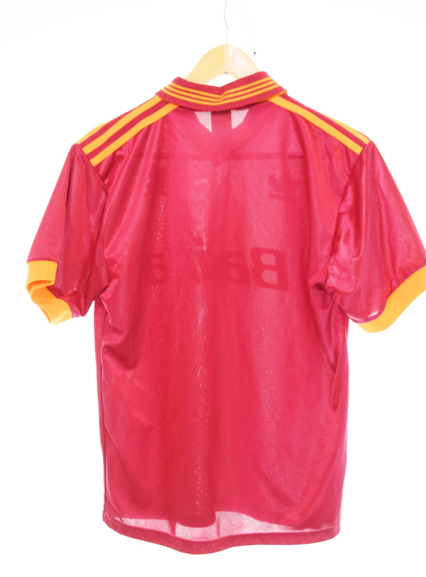 アディダス adidas 93年 ASローマ デサント製 DESCENT 半袖ウエア  ASR-9329 半袖シャツ レッド Sサイズ 103MT-3242