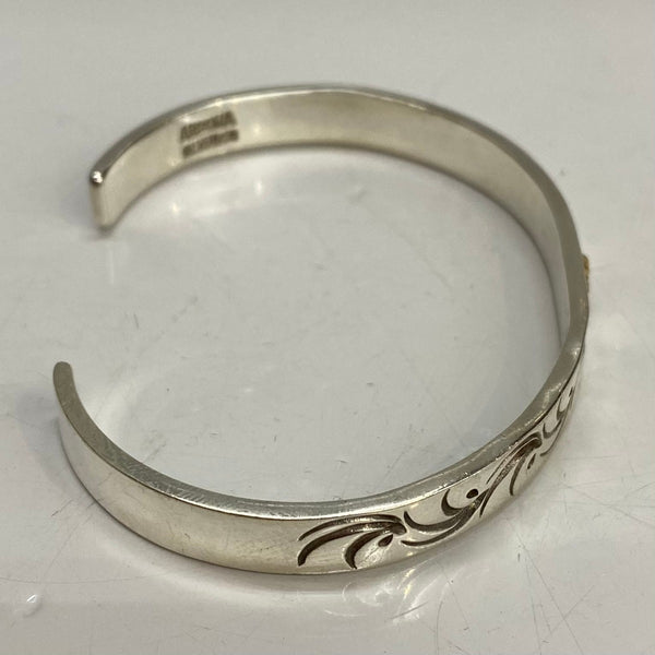 【曜日割引対象外】 【中古】アリゾナフリーダム ARIZONA FREEDOM 太陽神 唐草 石付き メンズジュエリー・アクセサリー バングル シルバー 201goods-614 VB