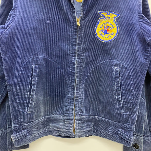 【曜日割引対象外】 ヴィンテージ vintage FFA ファーマーズジャケット コーデュロイ ジャケット ネイビー 36サイズ 201MT-4296 VB