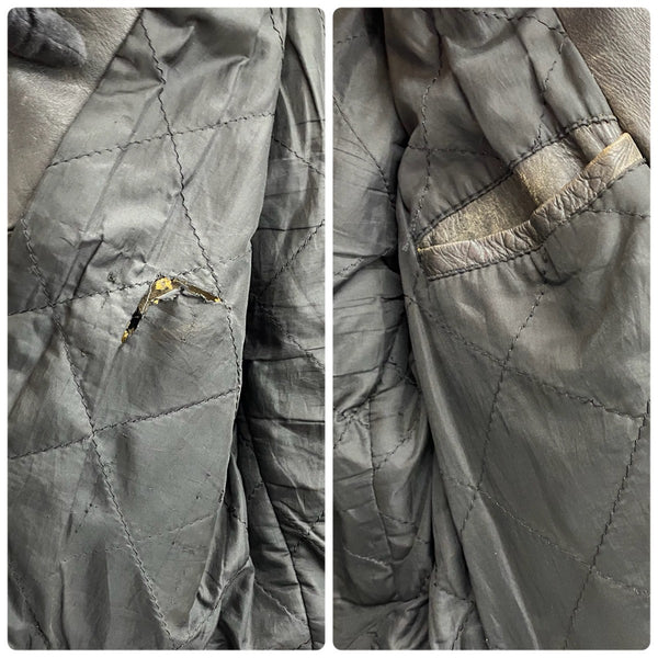 【曜日割引対象外】 アメカジ系 Leather Item ダブルライダースジャケット ジャケット ブラック -サイズ 201MT-4497 VB