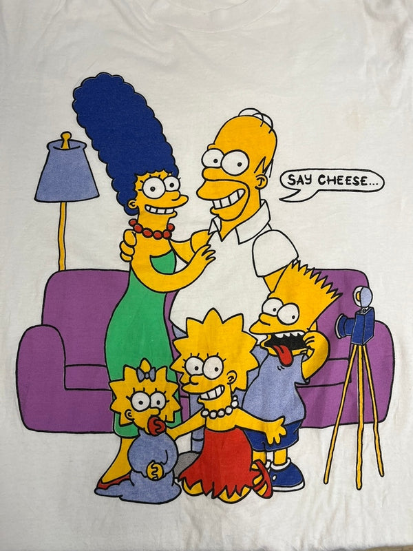 ヴィンテージ vintage US古着 ザ シンプソンズ  The Simpsons キャラT シングルステッチ Tシャツ ホワイト Lサイズ 101MT-4849