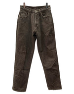 ダブルアールエル RRL 90s DENIM PANTS デニム パンツ ボタンフライ ジーパン ジーンズ USA製 Ralph Lauren 茶 ロゴ R004 デニム ブラウン 29/30 104MB-241