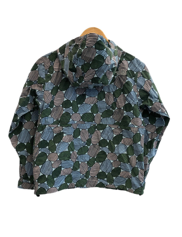 ノースフェイス THE NORTH FACE NOVELTY COMPACT JACKET コンパクトジャケット ナイロンジャケット フーディ ジップアップ ライトアウター 総柄 NPW71535 ジャケット ブルー Sサイズ 101LT-225