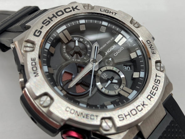 ジーショック G-SHOCK CASIO カシオ G-STEEL 耐衝撃構造 20気圧防水 アウトドア 腕時計 ウォッチ 5513 銀 黒 GST-B100 メンズ腕時計ブラック 104T-35
