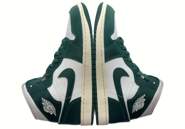 ナイキ NIKE 24年製 WMNS AIR JORDAN 1 MID ウィメンズ エア ジョーダン ミッド AJ1 シューズ 白 緑 BQ6472-133 メンズ靴 スニーカー グリーン 27cm 104-shoes552