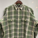 【曜日割引対象外】 ダブルアールエル RRL 90's フランネル ネルシャツ 長袖シャツ グリーン Mサイズ 201MT-4753 VB