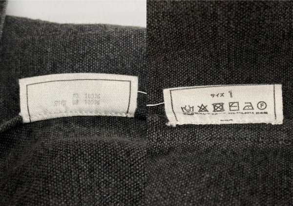 ミッタン MITTAN 亜麻苧麻ロング リネン ラミー ジップフライ ズボン 灰 無地 ボトムスその他 グレー サイズ 1 104MB-386