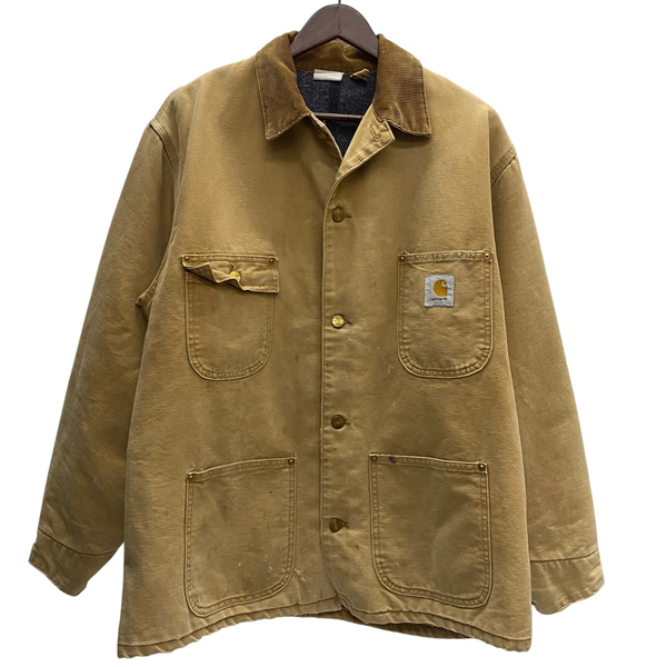 【曜日割引対象外】 カーハート Carhartt 90's 00's ミシガンチョアコート カバーオール ジャケット ベージュ 201MT-4494 VB