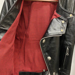 【曜日割引対象外】 アメカジ系 leather item ダブル レザー ライダースジャケット IDEAL CONMAR ZIPPER ジャケット ブラック 201MT-3735 VB