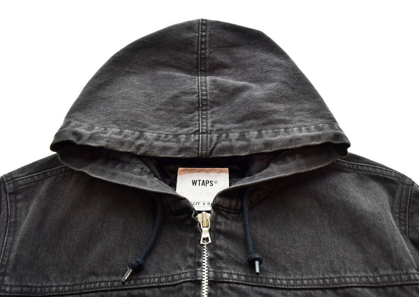 ダブルタップス WTAPS 19AW DENIM JACKET デニムフード ジャケット 192WVD-JKM05 1 ジャケット ブラック 103MT-796