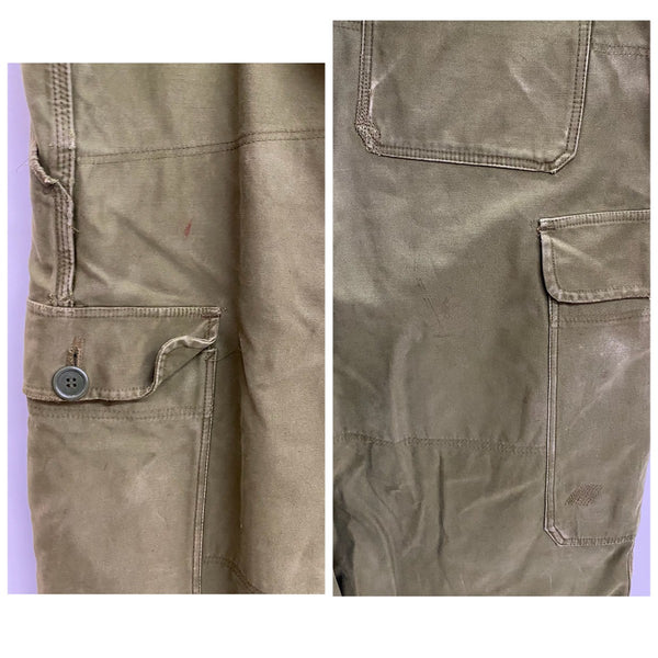 【曜日割引対象外】 ミリタリー MILITARY 70's デンマーク軍 M71 フィールドパンツ カーゴパンツ カーキ W36サイズ 201MB-1125 VB