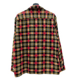 ヴィンテージ vintage 60s 60年代 TOWNCRAFT タウンクラフト オープンカラーシャツ 開襟 プリントネル プリネル  長袖シャツ チェック マルチカラー Lサイズ 104MT-1754