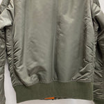 【曜日割引対象外】 アルファ インダストリーズ ALPHA INDUSTRIES USA製 MA-1 フライトジャケット ナイロン ジャケット カーキ Mサイズ 201MT-4433