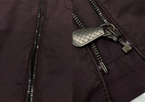 ボッテガヴェネタ BOTTEGA VENETA FULLZIP JACKET フルジップ ジャケット RUNWAY JACKET 薄手 アウター ボルドー 紫 サイズ 48 ジャケット 無地 パープル 104MT-2108