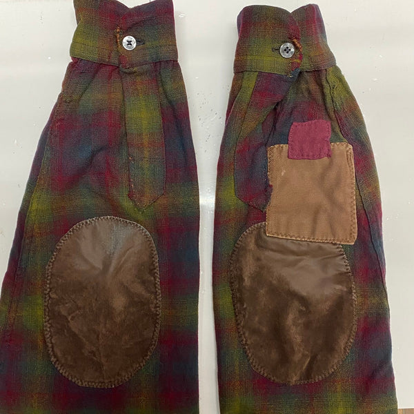 【曜日割引対象外】 ペンドルトン Pendleton 60's オンブレ チェック ボードシャツ エルボーパッチ ウール 長袖シャツ ワインレッド XLサイズ 201MT-4722 VB