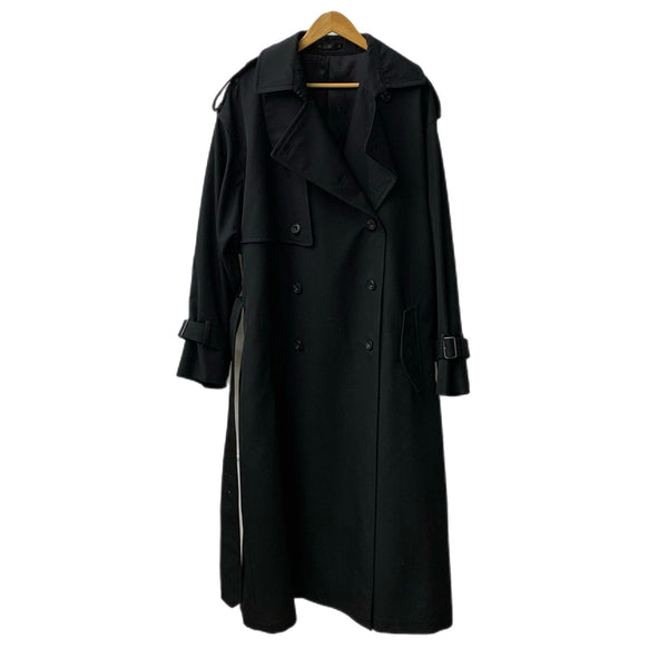 アトウ ato WOOL TRENCH COAT AM22C-C06 コート ブラック 48サイズ 201MT-3612
