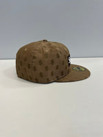 シュプリーム SUPREME ×NEW ERA  MONOGRAM BOX LOGO  ニューエラ モノグラム ボックスロゴ ベースボールキャップ 帽子 メンズ帽子 キャップ ブラウン 101hat-140