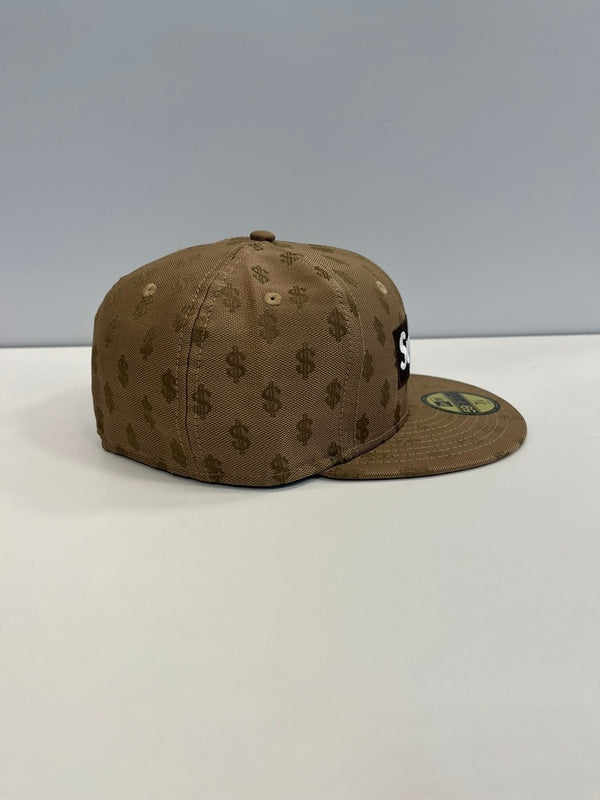 シュプリーム SUPREME ×NEW ERA  MONOGRAM BOX LOGO  ニューエラ モノグラム ボックスロゴ ベースボールキャップ 帽子 メンズ帽子 キャップ ブラウン 101hat-140