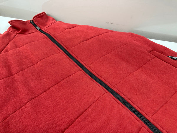 ステューシー STUSSY OLD 紺タグ ZIP JACKET ジップ ジャケット 赤 ジャケット 無地 レッド Lサイズ 104MT-1941