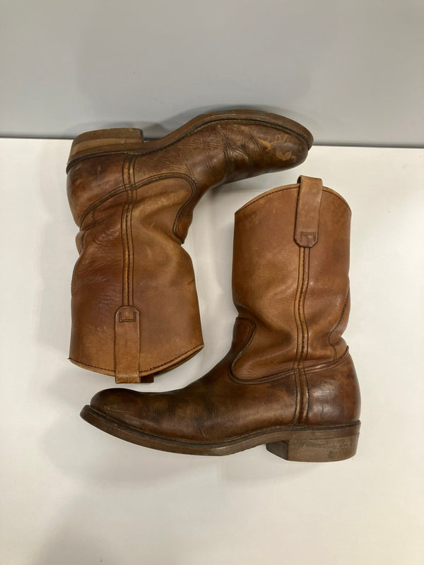 レッドウィング RED WING 80's 80s 80年代 プリント羽根タグ ペコスブーツ メンズ靴 ブーツ ペコスタイプ ブラウン US9 27cm 101sh-1834