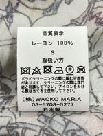 ワコマリア WACKO MARIA × GHOST IN THE SHELL 攻殻機動隊 HAWAIIAN SHIRT ハワイアン シャツ アロハシャツ 半袖 白 半袖シャツ キャラクター ホワイト Sサイズ 104MT-1163