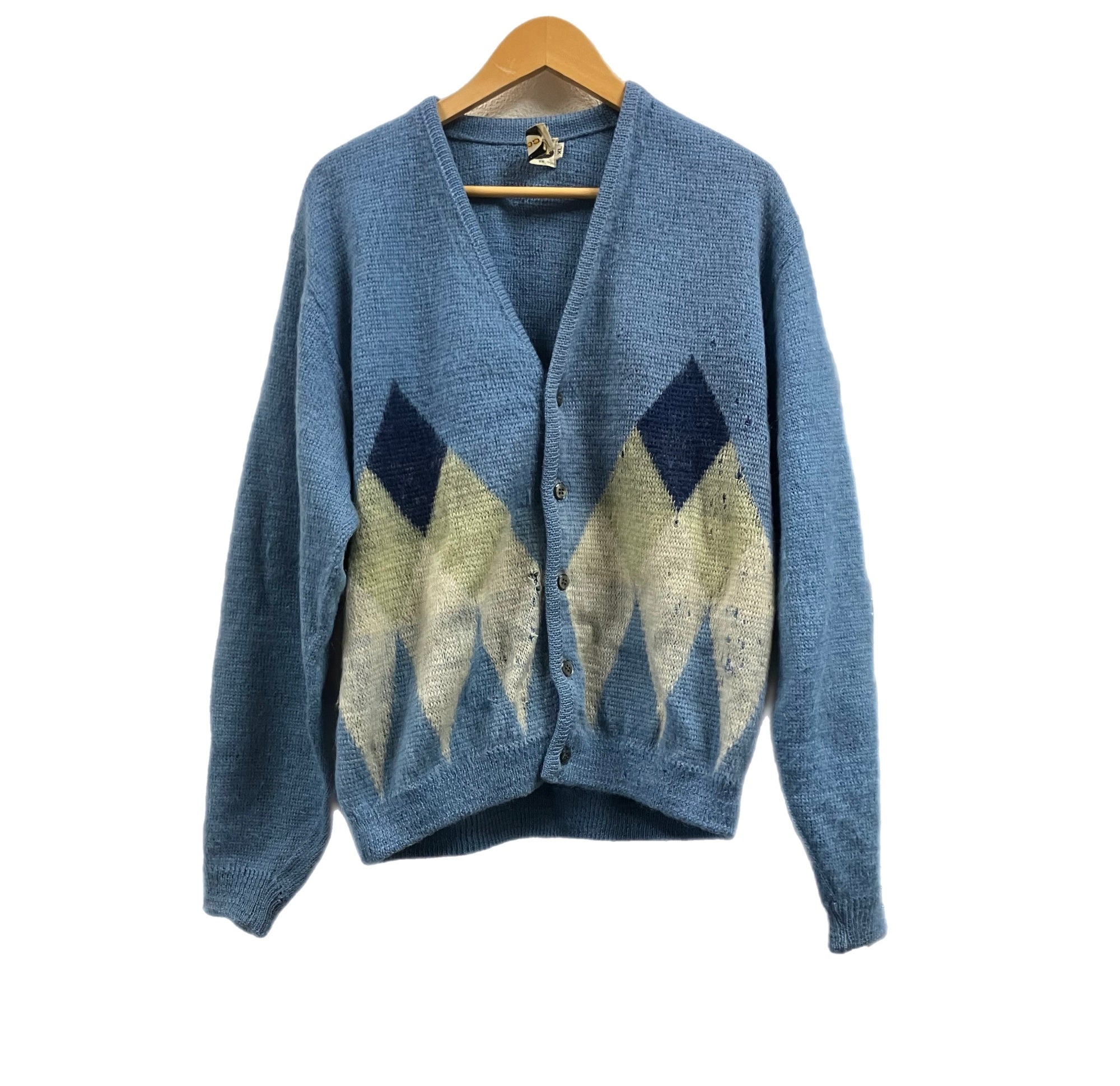 ヴィンテージvintage アーガイル モヘア カーディガン ヴィンテージ