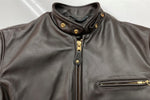 ショット SCHOTT 641RIDERS STEERHIDE LEATHER ライダース シングル レザー ジャケット ライナー付き ステアハイド レザー 茶 サイズ 40 ジャケット 無地 ブラウン 104MT-2327