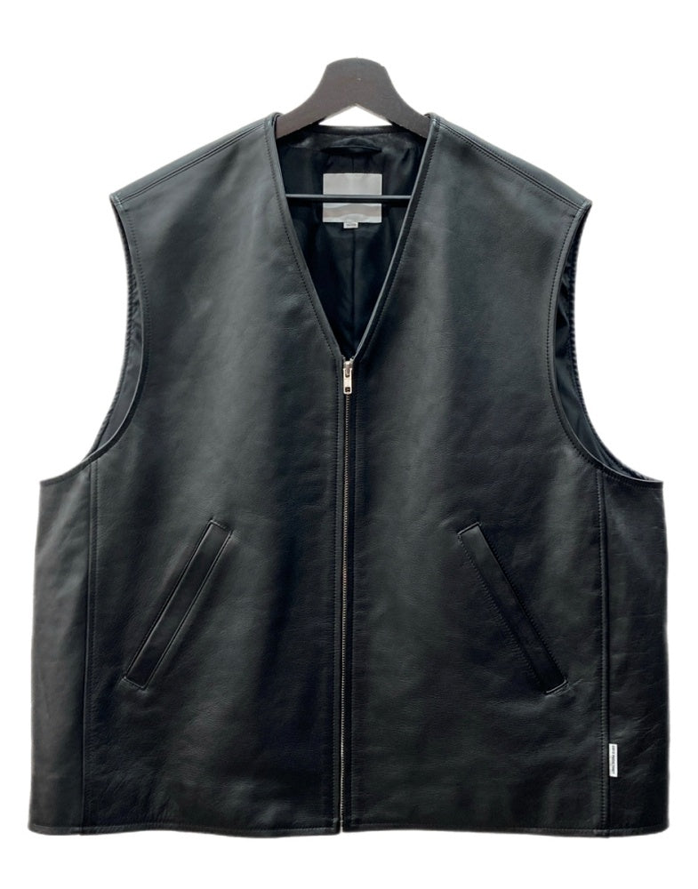 クーティー COOTIE PRODUCTIONS 24AW LSL Leather Vest レザー ベスト