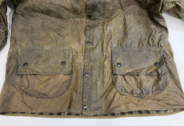 バブアー BARBOUR 90's 90年代 3ワラント GAMEFAIR ゲームフェア ワックス コットン オイルドジャケット ハーフコート VINTAGE ヴィンテージ A123 ジャケット カーキ 101MT-5233