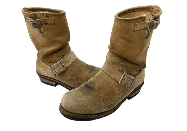 レッドウィング RED WING ENGINEER BOOTS suede エンジニア ブーツ スエード ANSI Z41 PT83 茶 8268 メンズ靴 ブーツ エンジニア ベージュ サイズ 7D 104S-1057