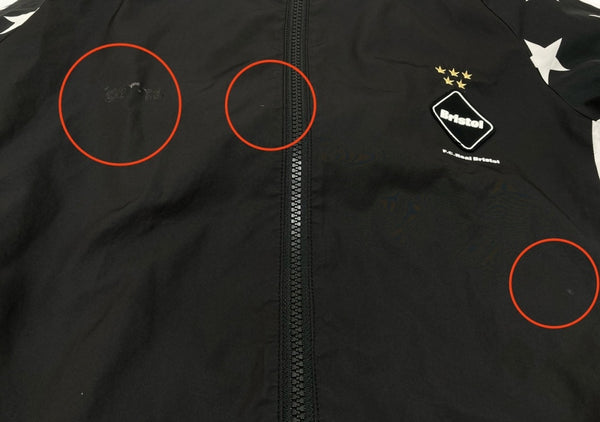 エフシーレアルブリストル F.C.Real Bristol COCA-COLA MULTI PATTERN JACKET コカコーラ マルチ パターン ナイロン フーディ 星柄 バックプリント フロントジップ BLACK 黒 FCRB-200009 ジャケット ロゴ ブラック 104MT-1842