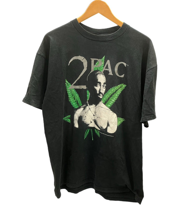 ヴィンテージ Vintage 90s 90's 2PAC Tupac afen shakur 1997 Hip Hop ラップT Rap Tee weed - Tシャツ プリント ブラック フリーサイズ 101MT-2560