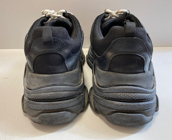 バレンシアガ BALENCIAGA Triple S トリプルS ダメージ加工 エイジング加工  黒 メンズ靴 スニーカー ブラック 28.5cm 101-shoes1798