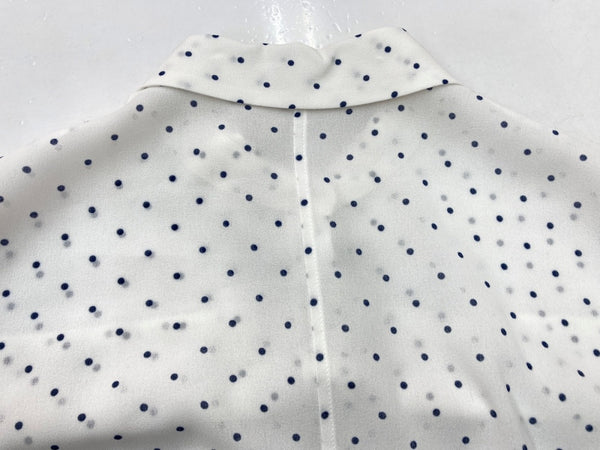 ボーダーズアットバルコニー BORDERS at BALCONY シャツワンピース シフォン シースルー ティアード ONE-PIECE ドット ボーダー 切替 ドレス DRESS WHITE 白 BD2111-3E-13 ワンピース 総柄 ホワイト SIZE36 104LT-111