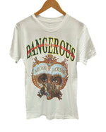 ヴィンテージ vintage 90s 90's  MICHAEL JACKSON DANGEROUS WORLDTOUR 1992 Tee マイケルジャクソン  シングルステッチ - Tシャツ ホワイト フリーサイズ 101MT-3082