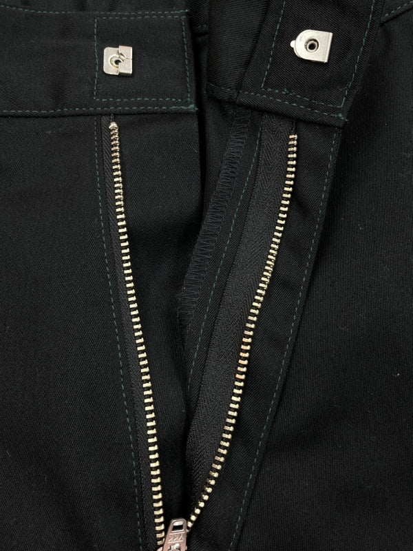 トーガ TOGA ARCHIVES × Dickies ディッキーズ 21AW Flare Pants フレア パンツ ジップフライ ワーク ウエスタン ブーツカット メタル スタッズ 黒 ロゴ TC12-FF521 ボトムスその他 ブラック サイズ 46 104MB-266