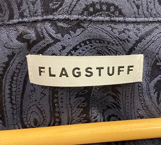 フラグスタフ FLAGSTUFF ORIGINAL PAISLEY S/S SHIRTS #NAVY ペイズリー柄 オープンカラーシャツ 22SS-FS-15 半袖シャツ ネイビー Lサイズ 101MT-2911