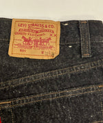 リーバイス Levi's 80's 80年代 赤文字501 先染めブラック ナイロンフットボタン サークルR ボタン裏653刻印 MADE IN USA アメリカ製 VINTAGE ヴィンテージ デニム ブラック W32L34 101MB-754